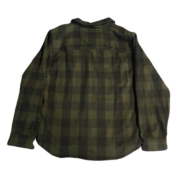 L GAP plaid Green and Black button up - Picture 3 of 3